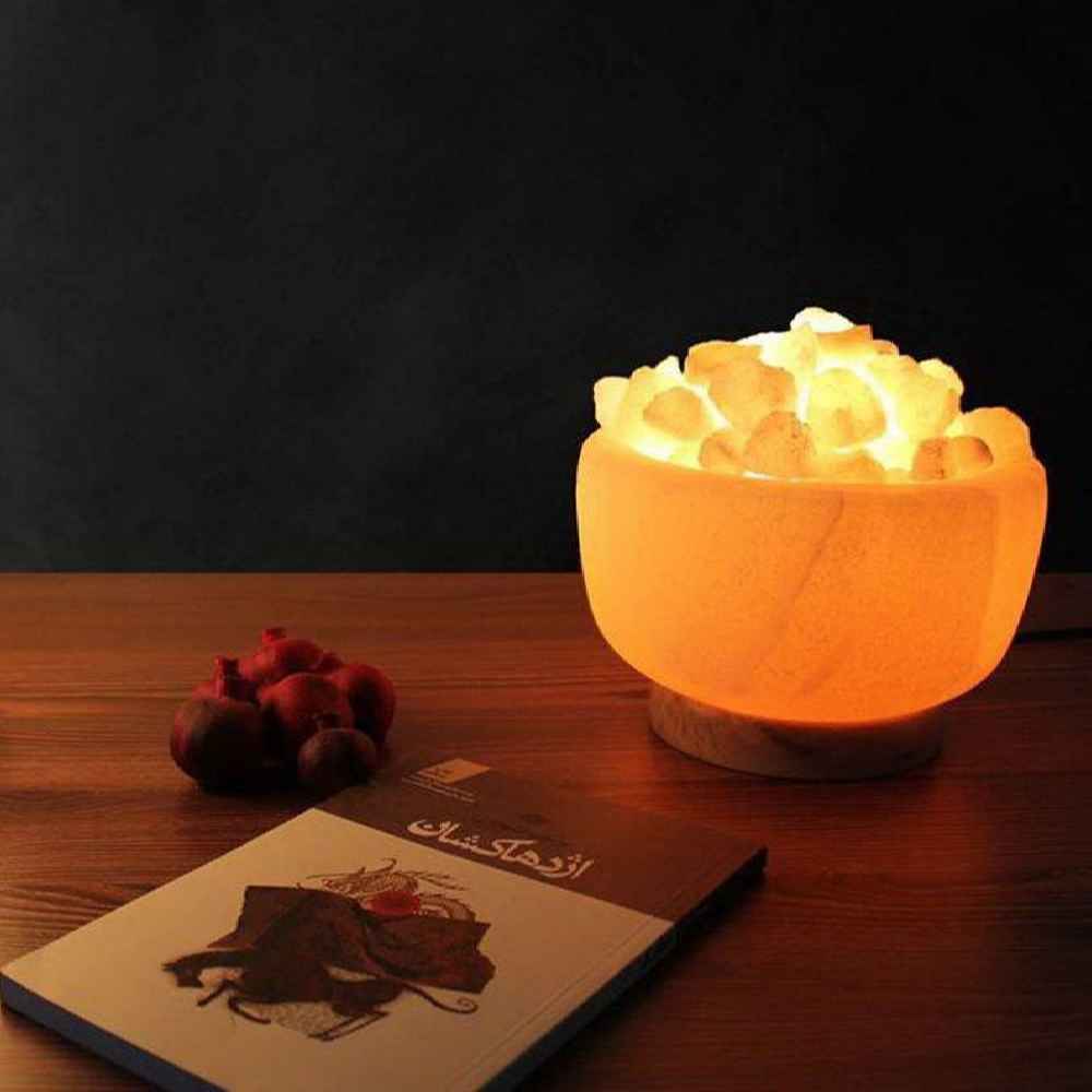 Persian Bowl Salt Lamp – Hasti Model with Natural Salt Chunks