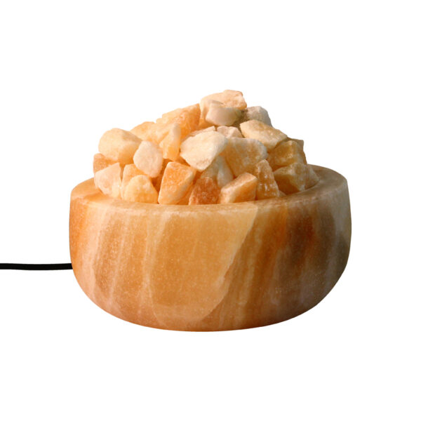 Real Persian Bowl Salt Lamp With Chunks Model Hasti ShopiPersia