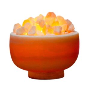 Persian Bowl Salt Lamp – Laya Model with Natural Salt Chunks