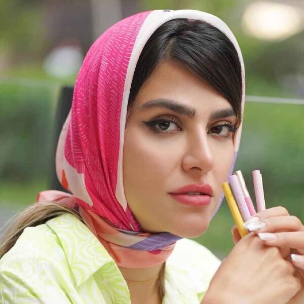 Silk Mini Scarf for Women - Artistic Print Luxe & Vibrant Design Zaghak