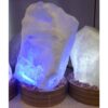 Persian Glow Salt Lamp - Handcrafted with Wooden Base (Almas Model)