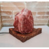 Persian Glow Salt Lamp - Handcrafted with Wooden Base (Azarakhsh Model)