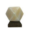 Persian Diamond Salt Lamp - Handcrafted Bita Design with Wooden Base
