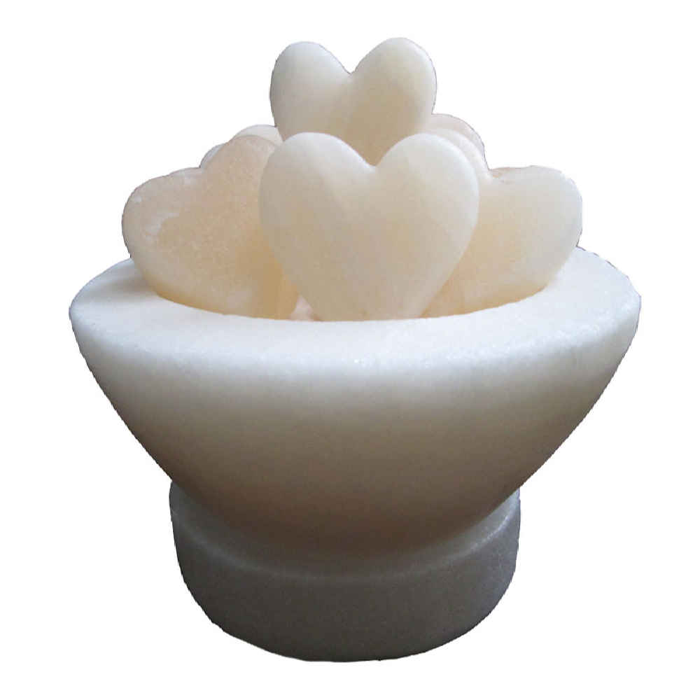 Persian Bowl Salt Lamp - Love Model with Heart-Shaped Salt Chunks