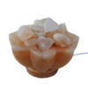 Persian Bowl Salt Lamp - Star Model with Wooden Base & Salt Chunks