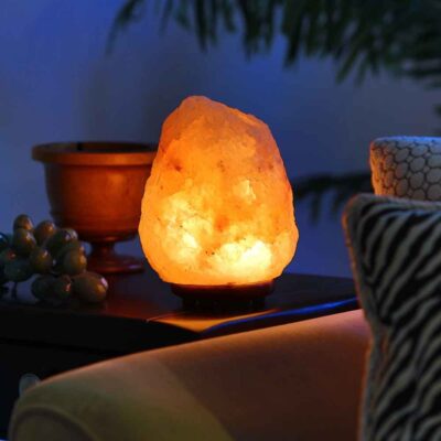 Persian Glow Salt Lamp – Handcrafted with Wooden Base (Tina Model)