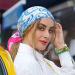 Persian Silk Mini Scarf for Women - Artistic Luxe & Vibrant Pattern Sepid