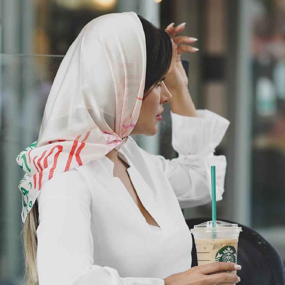 Persian Silk Mini Scarf for Women – Luxe & Vibrant Design Maah