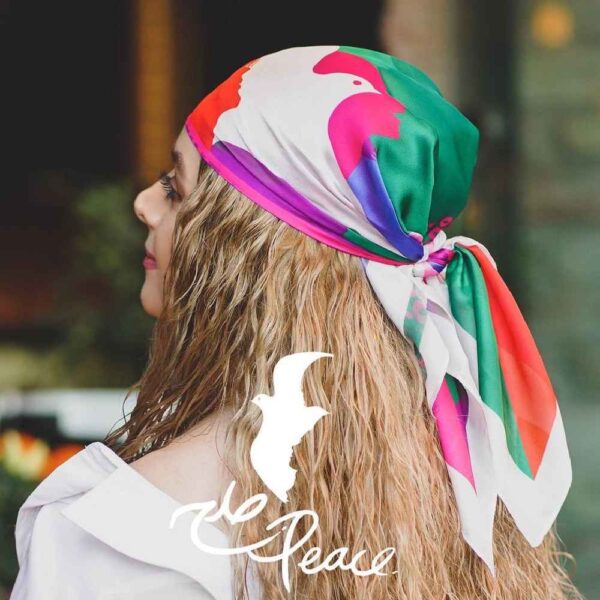 Silk Mini Scarf for Women - Artistic Luxe & Vibrant Design Solh