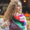 Silk Mini Scarf for Women - Artistic Luxe & Vibrant Design Solh