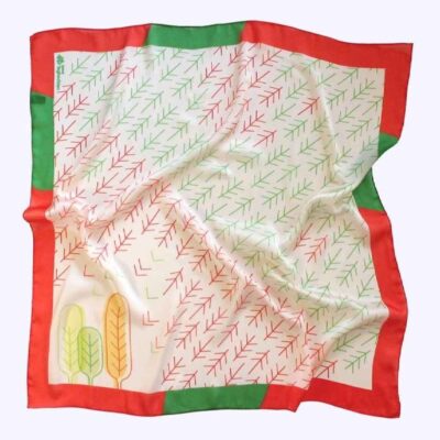 Silk Mini Scarf for Women – Artistic Luxe & Vibrant Design Paeezan