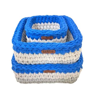 Set of 3 Crochet Storage Baskets Yarn Model Aseman