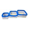 Set of 3 Crochet Storage Baskets Yarn Model Aseman