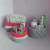 Set of 3 Crochet Storage Baskets Yarn Model Liona