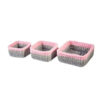 Set of 3 Crochet Storage Baskets Yarn Model Yas