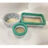 Set of 3 Crochet Storage Baskets Yarn Model Zina