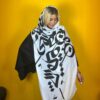 Persian Printed Shawl Artistic & Lightweight Raah Calligraphy