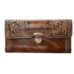 Persian Leather Long Wallet for Women with Negar Design