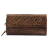Persian Leather Long Wallet for Women with Sher Design