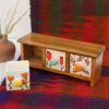 Handcrafted 3 Ceramic Drawers Chest with Wooden Box