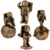 Set of 4 Decorative Astronaut Figurines - Space Adventure Sculptures