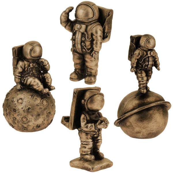 Astronaut Figurine Statue 4 Pieces