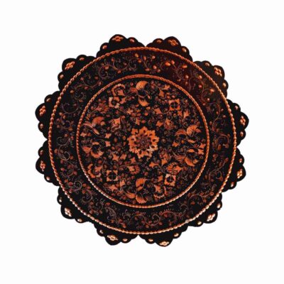Persian Decorative Copper Engraved Plate Asil