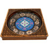 Persian Decorative Copper Engraved Plate Honar Floral