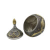 Handcrafted Persian Brass Sugar Bowl with Lid - Traditional Engraved Norozi