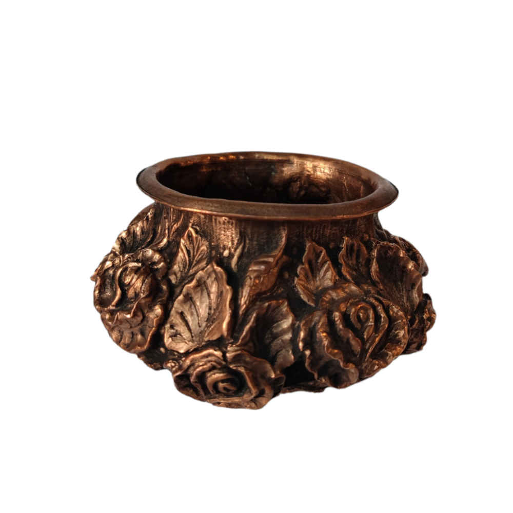 Handcrafted Persian Engraved Copper Sugar Bowl  3D