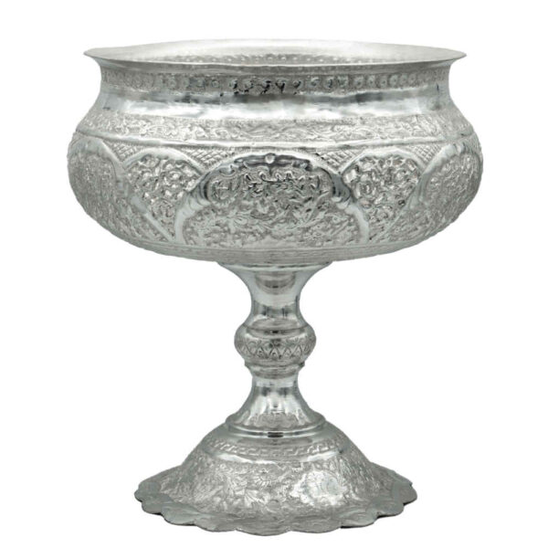 Handcrafted Persian Engraved Copper Sugar Bowl Afagh