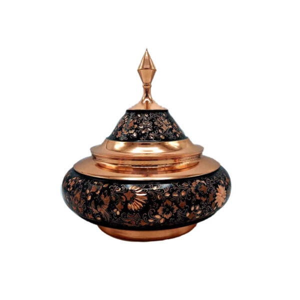 Handcrafted Persian Engraved Copper Sugar Bowl Emad