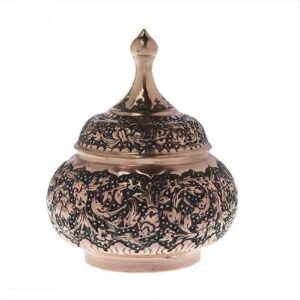 Engraved Persian Copper Sugar Bowl Model Nil