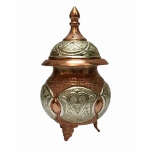 Engraved Persian Copper Sugar Bowl Model Tima