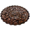 Decorative Copper Tray Hand-Engraved with Persian Artisanal Diamond