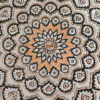 Decorative Copper Tray Hand-Engraved with Persian Artisanal Khorshidi