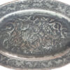 Decorative Copper Tray Hand-Engraved with Persian Artisanal Tima