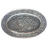 Decorative Copper Tray Hand-Engraved with Persian Artisanal Tima