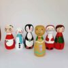 Handmade Wooden Peg Dolls - Christmas 02 | Festive Wooden Characters