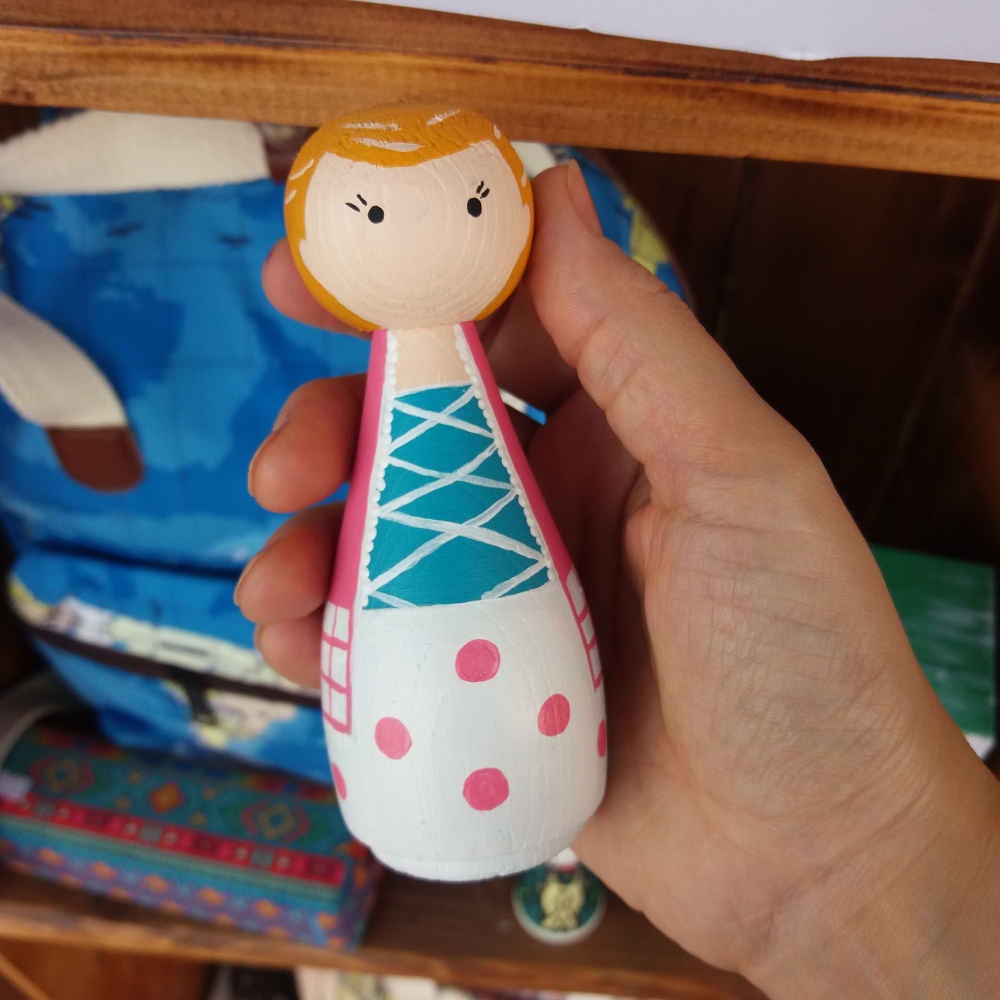 Handmade Wooden Peg Dolls – Cowboys | Rustic Western Toy Figures