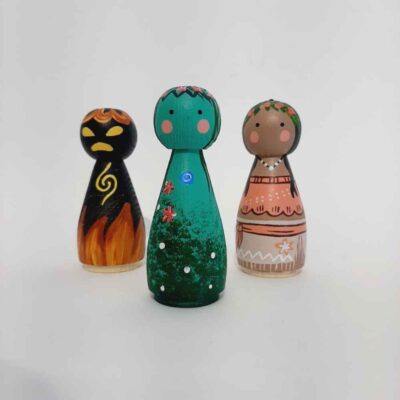 Handmade Wooden Peg Dolls – Dream Theme | Whimsical Wooden Figures