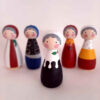 Handmade Wooden Peg Dolls - Grandmas | Custom Wooden Figurines