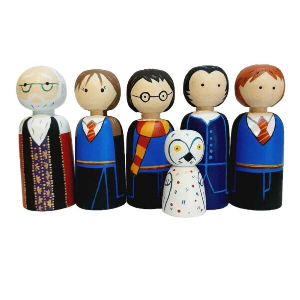 Handmade Wooden Peg Dolls - Harry Potter | Custom Wizarding Figures