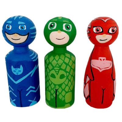 Handmade Wooden Peg Dolls – Little Heroes | Custom Kids’ Toy Figures