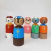 Handmade Wooden Peg Dolls - Paw Patrol | Custom Wooden Action Figures