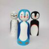 Handmade Wooden Peg Dolls - Penguins | Charming Arctic Animal Figures