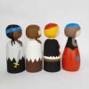 Handmade Wooden Peg Dolls - Pirates | Adventure-Themed Wooden Toys