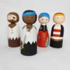 Handmade Wooden Peg Dolls - Pirates | Adventure-Themed Wooden Toys