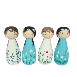 Handmade Wooden Dolls Model Seasons