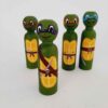 Handmade Wooden Peg Dolls - Mutant Ninja Turtles | Custom Toy Figures